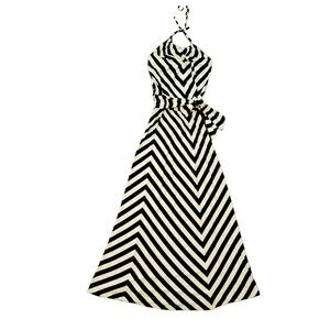 Michael Stars Striped Halter Maxi Dress